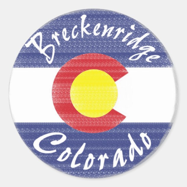 Breckenridge Colorado Umlaufhafenaufkleber Runder Aufkleber (Vorderseite)