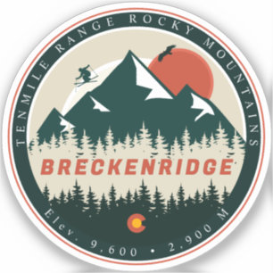 Breckenridge Colorado Vintag Mountain Souvenir Aufkleber