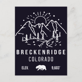 Breckenridge Colorado Vintag Souvenirs Minimalisti Postkarte