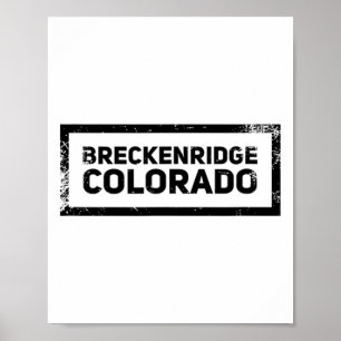 Breckenridge Colorado Vintage Mountain Skilogo Poster