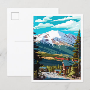 Breckenridge Colorado Vintage Reise Illustration Postkarte