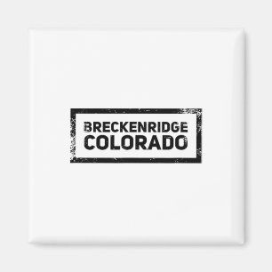 Breckenridge Colorado Vintages Bergskiing-Logo Magnet