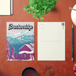 Breckenridge Colorado Winter Art Vintag Postkarte