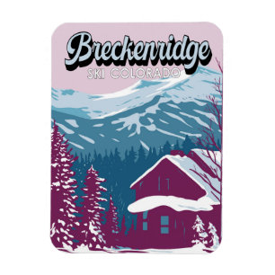 Breckenridge Colorado Winter Kunst Vintage Magnet