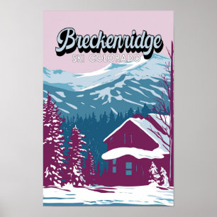 Breckenridge Colorado Winter Kunst Vintage Poster