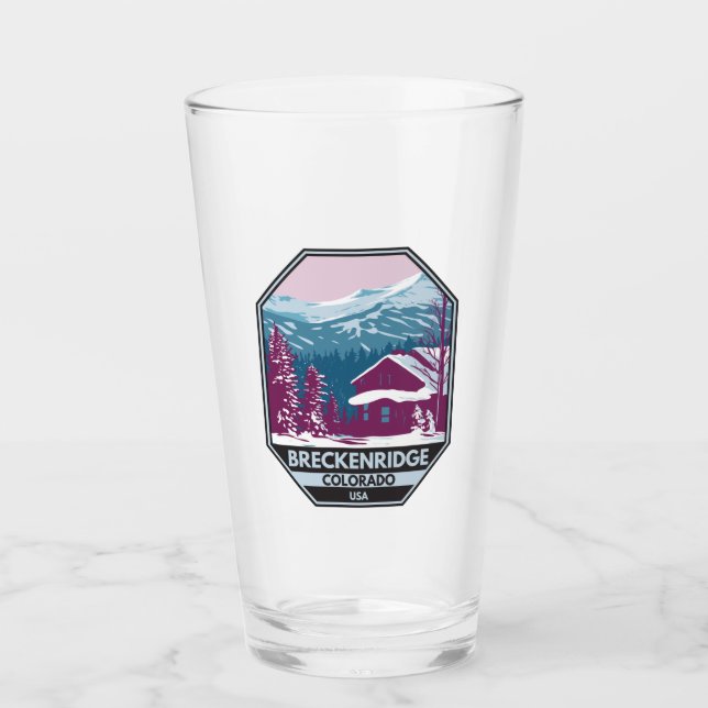 Breckenridge Colorado Winter Skigebiet Glas (Vorderseite)