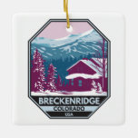 Breckenridge Colorado Winter Skigebiet Keramikornament<br><div class="desc">Breckenridge Winter Art Design zeigt die Winterlandschaft.</div>