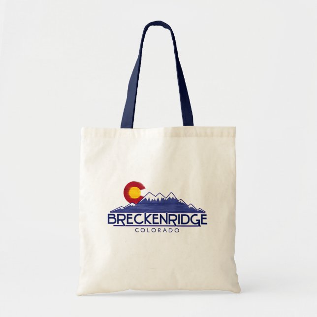 Breckenridge Colorado wood mountains tote bag Tragetasche (Vorne)