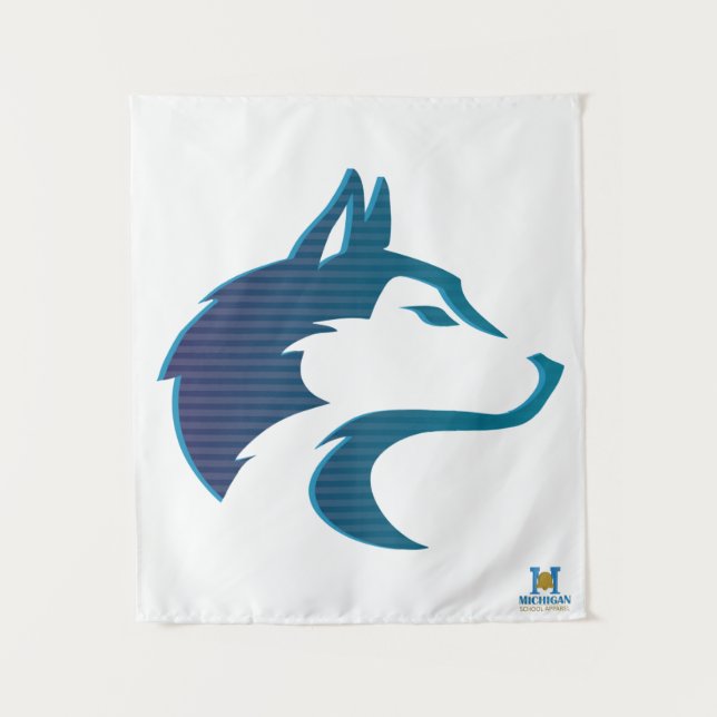 Breckenridge-Huskies #3 Wandteppich (Vorderseite)