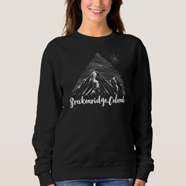 Breckenridge Mountains Sun Colorado Sweatshirt (Vorderseite)