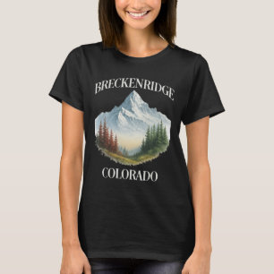 Breckenridge Schneebedeckte Berge Skifahren Wander T-Shirt