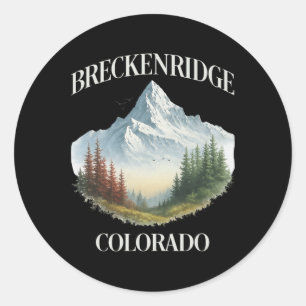 Breckenridge Schneeberge Skifahren Wandern Colorad Runder Aufkleber