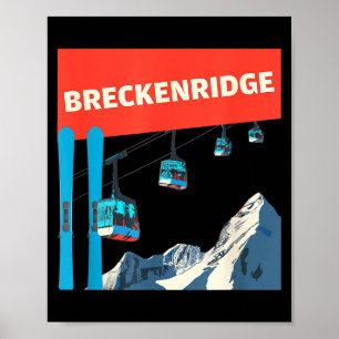 Breckenridge Skifahren - Retro Breckenridge Ski Poster