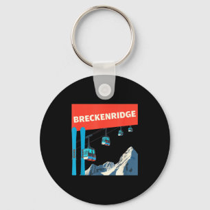 Breckenridge Skifahren - retro Breckenridge Skifah Schlüsselanhänger