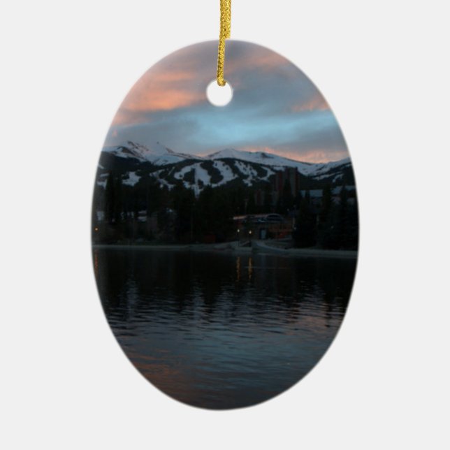 Breckenridge-Sonnenuntergang Keramikornament (Vorne)