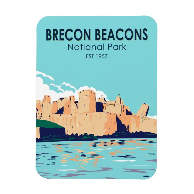 Brecon Beacons Nationalpark Caerphilly Magnet (Vertikal)