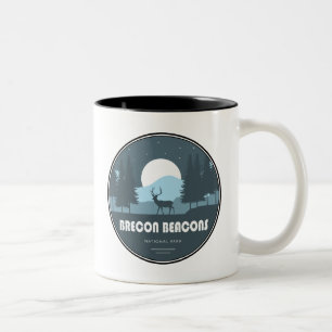 Brecon-Beacons-Nationalpark-Hirsche Zweifarbige Tasse
