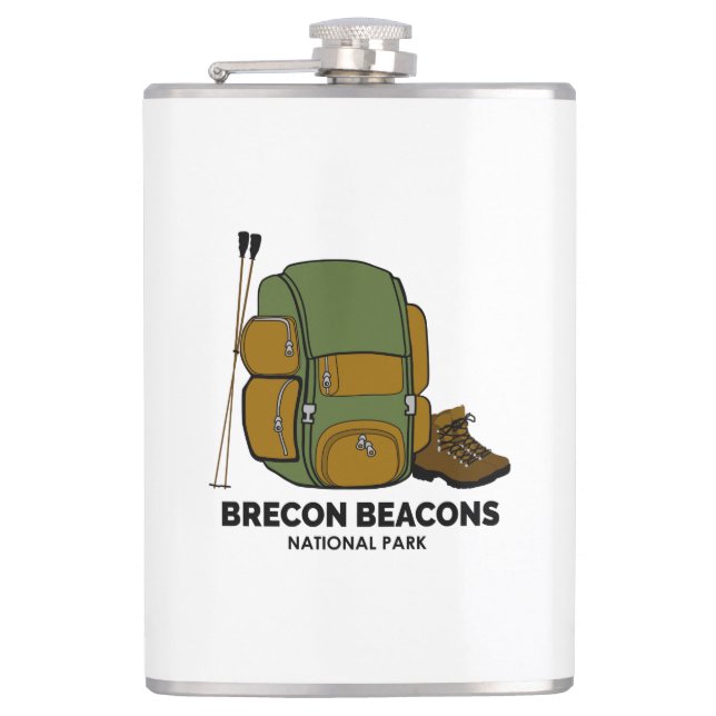Brecon Beacons Nationalpark - Rucksack Flachmann (Vorderseite)