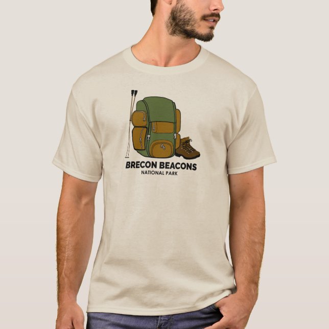 Brecon Beacons Nationalpark - Rucksack T-Shirt (Vorderseite)