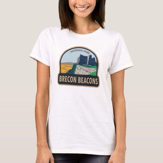 Brecon Beacons Nationalpark Wales Vintag T-Shirt (Vorderseite)