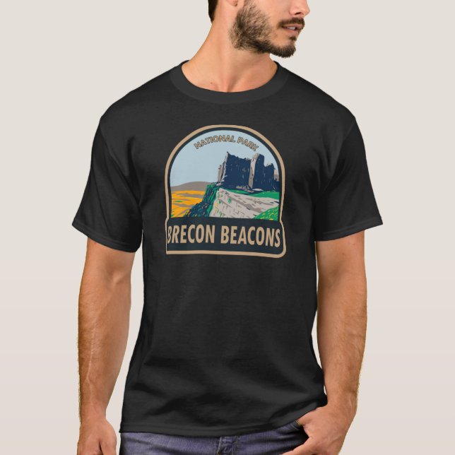Brecon Beacons Nationalpark Wales Vintag T-Shirt (Vorderseite)