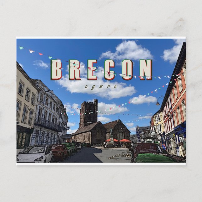 Brecon, Wales Postcard Postkarte (Vorderseite)