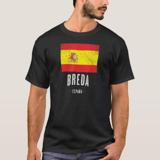 Breda Spanien Es Flag Stadt Bandera Ropa T-Shirt