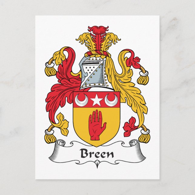 Breen Familienwappen Postkarte (Vorderseite)