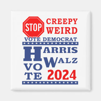Breepy Weird Vote Harris Walz 2024 anhalten Magnet