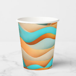 Breeze & Blush Paper Cup Soft Abstrakte Erfrischun Pappbecher