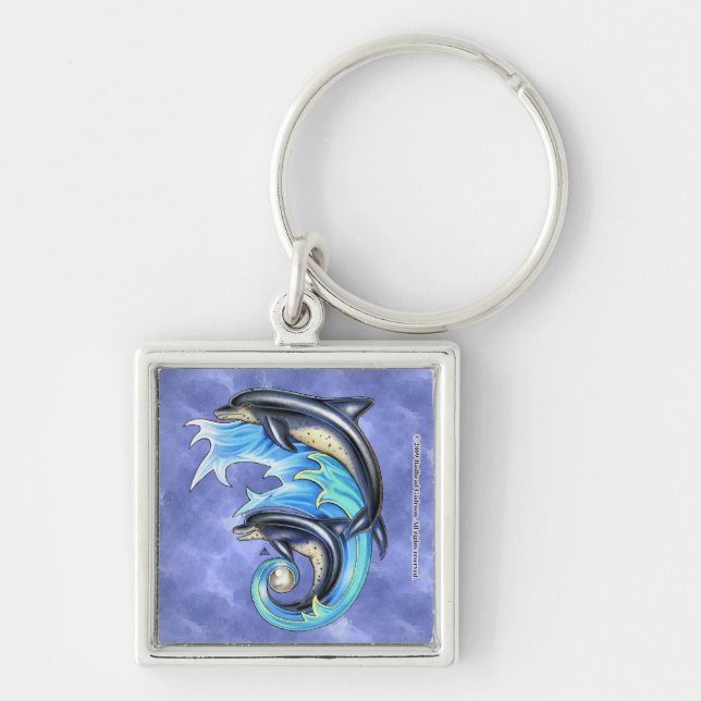 Breeze & Brine Square Schlüsselanhänger (Vorne)