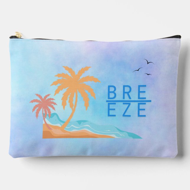 Breeze Summer Beach Grosses Accessoires Pouch Zubehörtasche (Vorderseite)