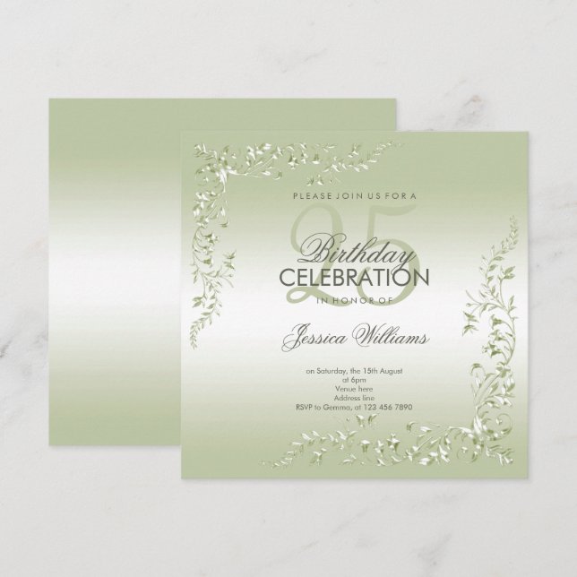 Breezeway Dekoration 25. Geburtstag Einladung (Vorne/Hinten)