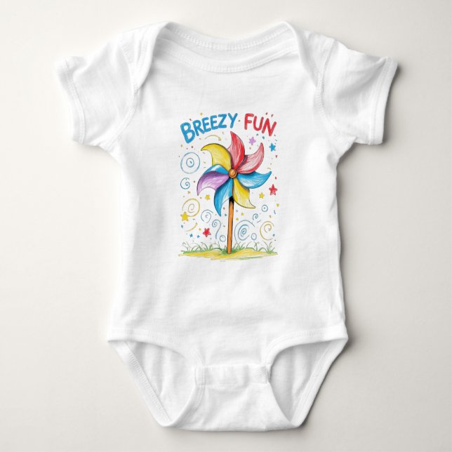 Breezy Fun Pinwheel Baby Outfit Strampler (Vorderseite)