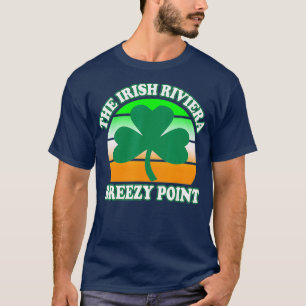 Breezy Point NY The Irish Riviera Kleeblatt Retro T-Shirt
