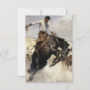 „Breezy Riding“ Western Art von WHD Koerner Dankeskarte
