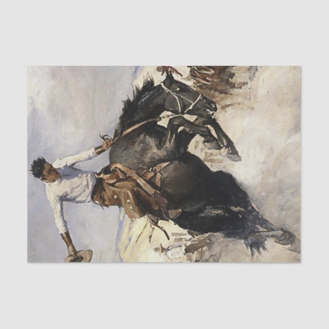 "Breezy Riding" Western Art von WHD Koerner Seidenpapier (Vorderseite)