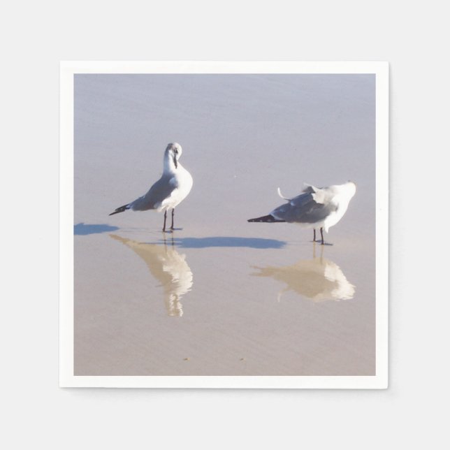 Breezy Seagulls Paper Napkins Serviette (Vorderseite)