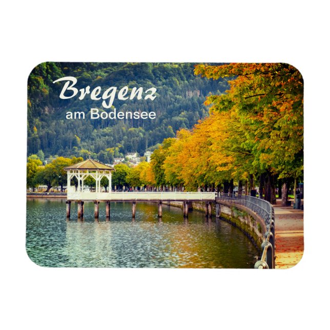 Bregenz am Bodensee in Österreich Magnet (Horizontal)