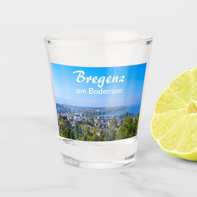 Bregenz am Bodensee in Österreich Schnapsglas (Vorderseite)