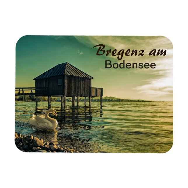 Bregenz am Bodensee Vintag Sunset Souvenir Magnet (Horizontal)
