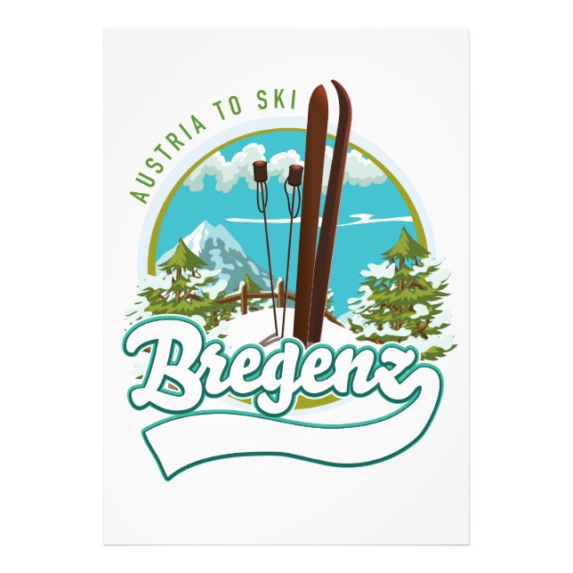 Bregenz austria to ski logo fotodruck (Vorne)
