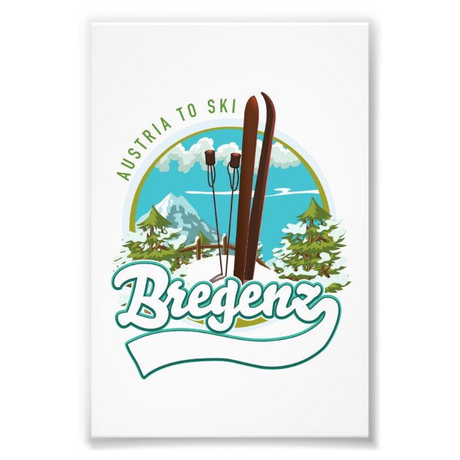 Bregenz austria to ski logo fotodruck (Vorne)