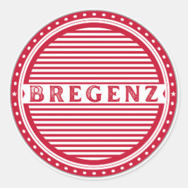 Bregenz City Pride Emblem – Austria Identity Runder Aufkleber