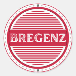 Bregenz City Pride Emblem – Österreichische Identi Runder Aufkleber