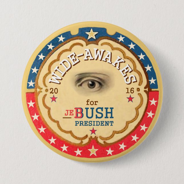 Breit-Wacht für Jeb Bush 2016 auf Button (Vorderseite)