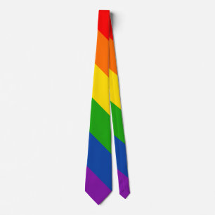 Breitband-Regenbogen-LGBTQ+-Flag, Gay Pride Krawatte