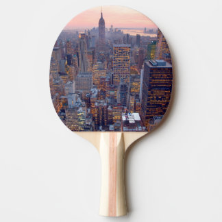 Breite Ansicht von Manhattan am Sonnenuntergang Tischtennis Schläger