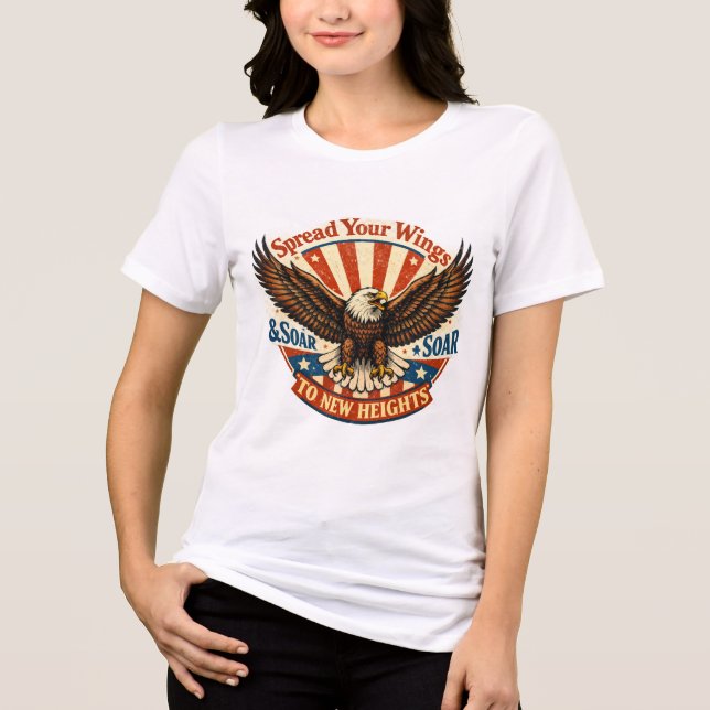Breite deine Flügel aus Tri-Blend Shirt (Vorderseite)