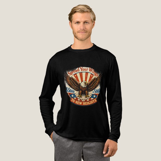 Breite deine Flügel Tri-Blend Shirt (Volle Vorderseite)